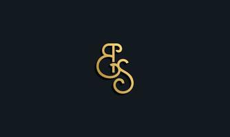 logotipo da letra bs inicial da moda de luxo. vetor