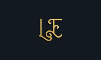 logotipo da letra le inicial da moda de luxo. vetor