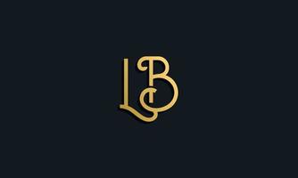 logotipo da letra inicial lb da moda de luxo. vetor