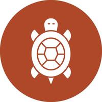 tartaruga glifo círculo ícone vetor