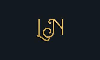 logotipo da letra ln inicial da moda de luxo. vetor