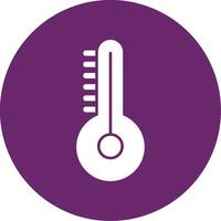 ícone de círculo de glifo de temperatura vetor