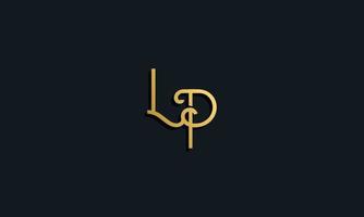 logotipo da letra lp inicial da moda de luxo. vetor