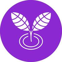 ícone de círculo de glifo de planta vetor