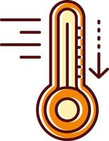 frio preenchidas escorregou retro ícone vetor