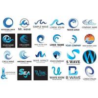 coleção do onda logotipos vetor