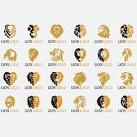 coleção do leão logotipos vetor