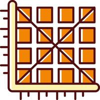 matriz preenchidas escorregou retro ícone vetor