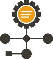 fluxo de trabalho glifo dois cor ícone vetor
