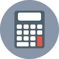 calculadora plano círculo ícone vetor