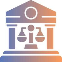 ícone de gradiente do tribunal vetor