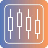 diagrama gradiente ícone vetor