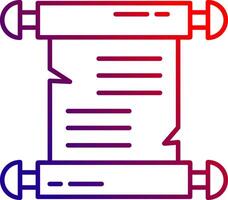 ícone de gradiente de linha de papiro vetor