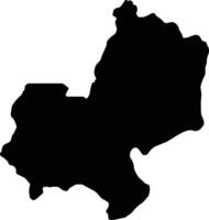edo Nigéria silhueta mapa vetor