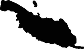 makira Salomão ilhas silhueta mapa vetor