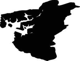 Rogaland Noruega silhueta mapa vetor