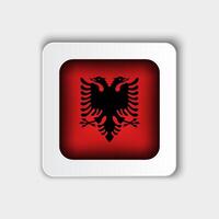 Albânia bandeira botão plano Projeto vetor