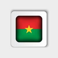 burkina faso bandeira botão plano Projeto vetor