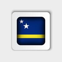Curaçao bandeira botão plano Projeto vetor
