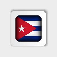 Cuba bandeira botão plano Projeto vetor