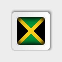 Jamaica bandeira botão plano Projeto vetor