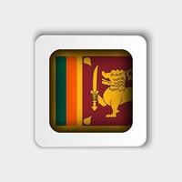 sri lanka bandeira botão plano Projeto vetor