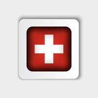 Suíça bandeira botão plano Projeto vetor