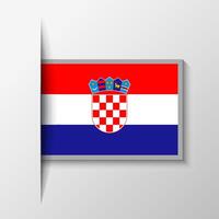 vetor retangular Croácia bandeira fundo