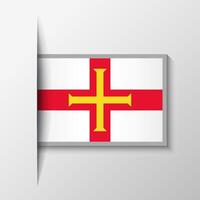 vetor retangular Guernsey bandeira fundo