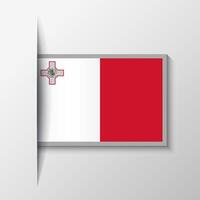 vetor retangular Malta bandeira fundo