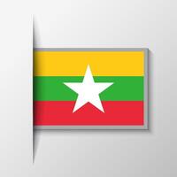 vetor retangular myanmar bandeira fundo