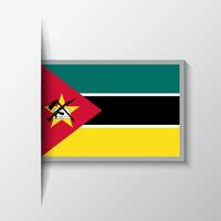 vetor retangular Moçambique bandeira fundo