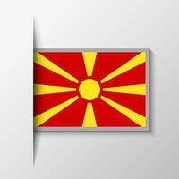 vetor retangular Macedônia bandeira fundo
