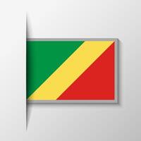 vetor retangular república do a Congo bandeira fundo