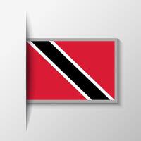 vetor retangular trinidad e tobago bandeira fundo