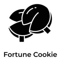 fortuna biscoitos vetor Projeto dentro moderno estilo, editável ícone