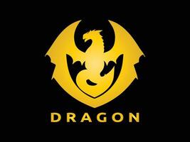 Dragão logotipo Projeto ícone símbolo vetor modelo.