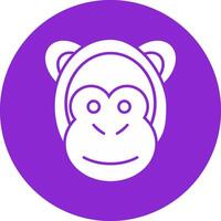 macaco glifo círculo ícone vetor