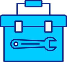 Caixa de ferramentas azul preenchidas ícone vetor