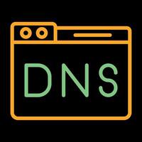 domínio dns gestão vetor ícone