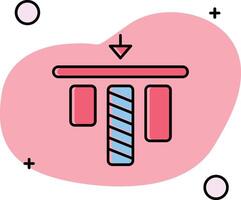 topo alinhamento escorregou ícone vetor