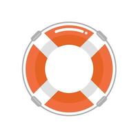 bóia salva-vidas em um estilo simples. equipamentos de proteção para natação. férias de verão no mar. vetor