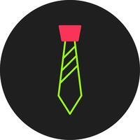 ícone de círculo de glifo de gravata vetor
