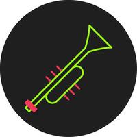 ícone de círculo de glifo de trompete vetor