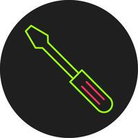 ícone de círculo de glifo de chave de fenda vetor