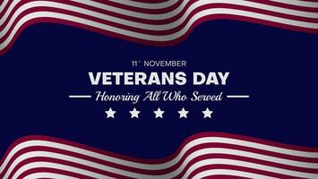 fundo do dia dos veteranos. honrando todos os que serviram. pôster do grande feriado americano vetor