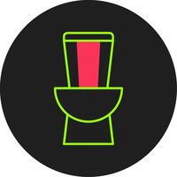 ícone de círculo de glifo de banheiro vetor