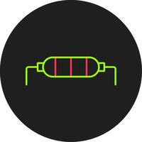 resistor glifo círculo ícone vetor