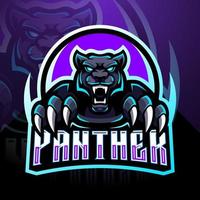 design do logotipo do mascote panther esport vetor