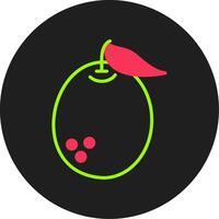 ícone de círculo de glifo de pomelo vetor